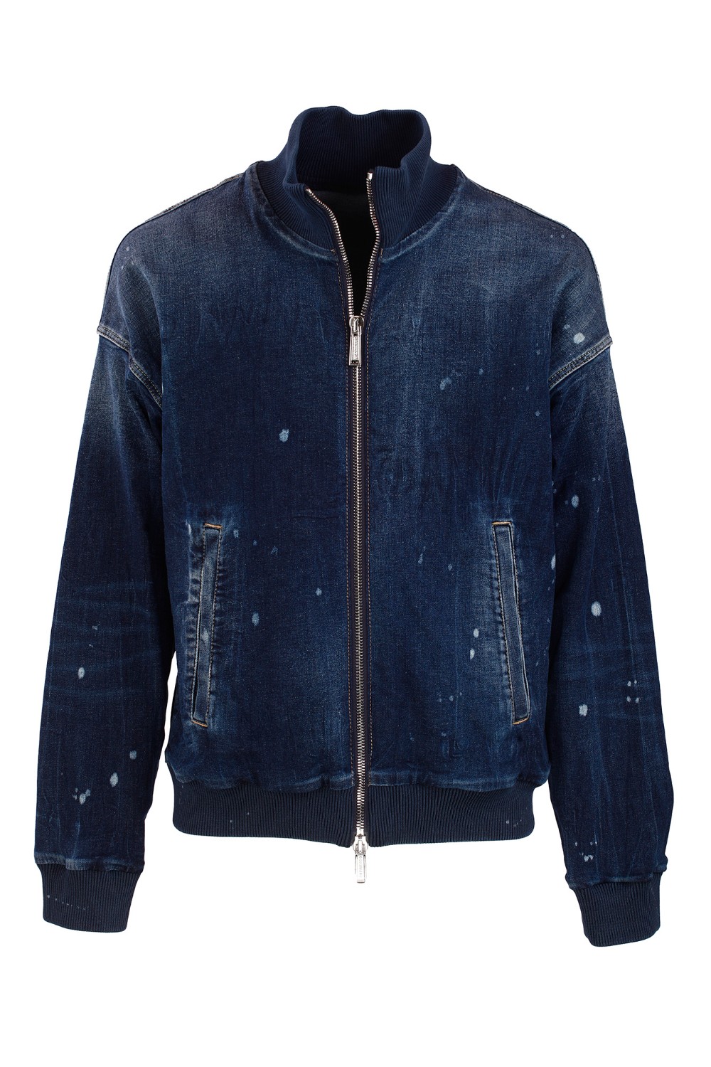 shop DSQUARED2 Saldi Bomber: DSQUARED2 bomber in denim.
Vestibilità regular.
Lettering DSQUARED2 sul retro.
Lavaggio used con macchie di colore.
Tasche laterali.
Chiusura con zip con doppio cursore.
Collo, polsini e fondo in maglia a coste.
Maniche lunghe.
Composizione: 98% Cotone 2% Elastan.
Fabbricato in Italia.. S74AM1472 S30805-470 number 5012840